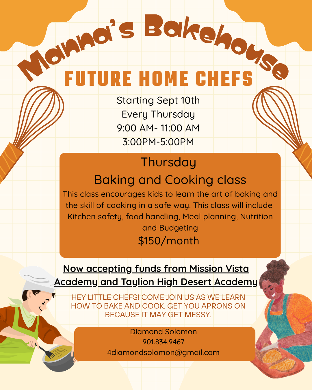 Manna's Bakehouse flyer